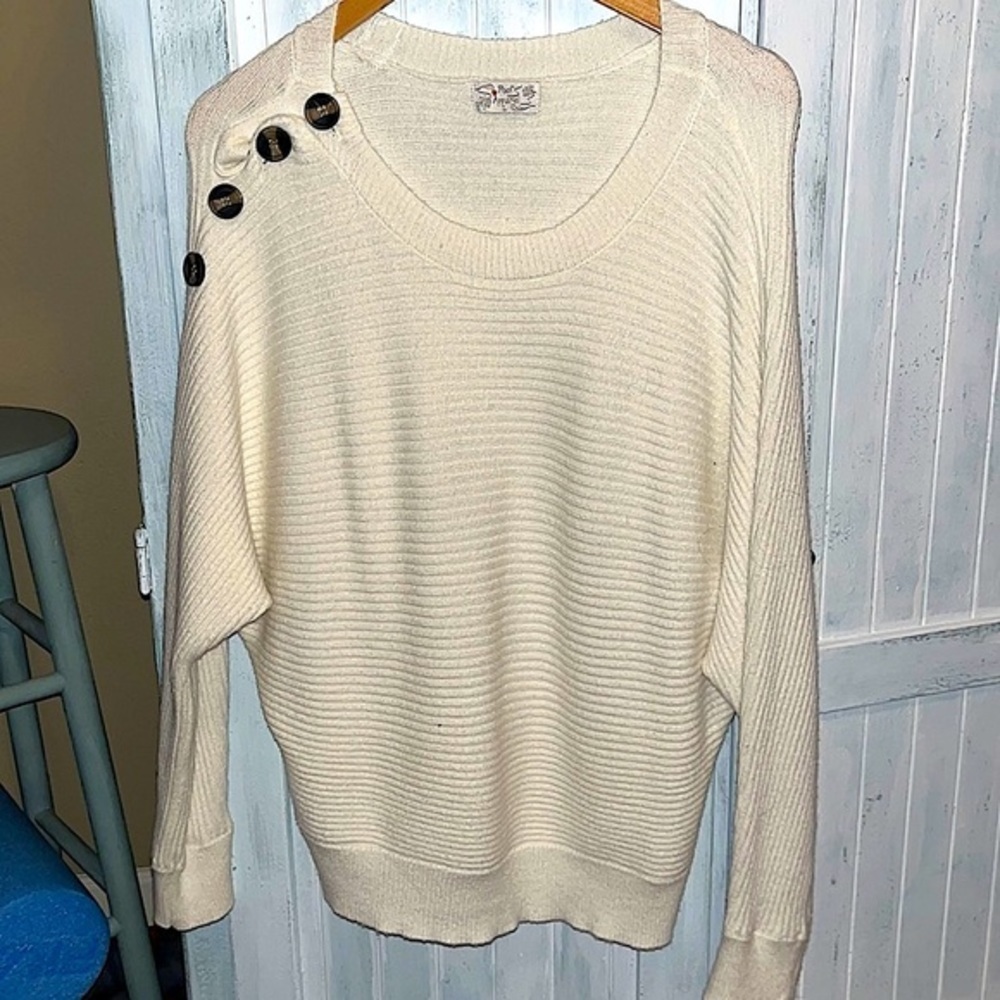 Beige Dolan Sleeve Sweater Size Large